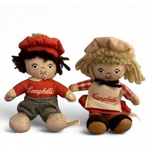 Campbells Soup 2002 Vintage Plush Dolls